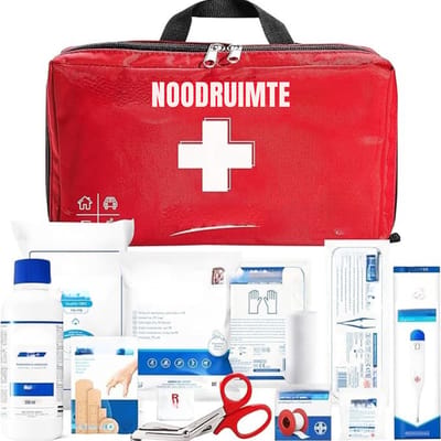 QORA® Ehbo Reisset - Reisset - EHBO - Set 40 Stuks - Rood - 7cm x 26cm x 15cm