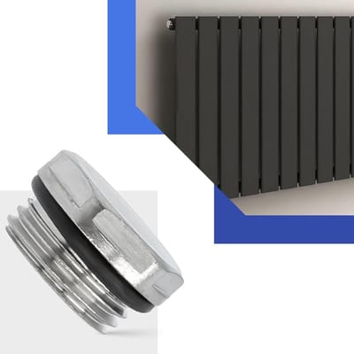 Radiator blindstop - Radiatorstop blindkap - Centrale verwarming afsluiten - Vernikkeld staal - 1/2 inch - Zilver