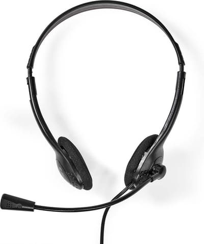 Nedis PC-Headset - On-Ear - Stereo - USB Type-A / USB Type-C - Opvouwbare microfoon - Zwart