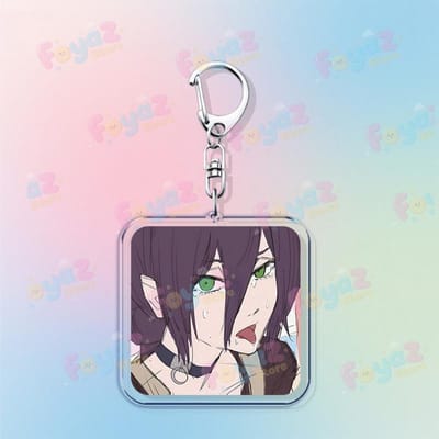 Anime Reze Kunst Sleutelhanger Accessoires Tas Bedels Duivel Manga Vrouwen Sleutelhangers Sieraden Csm Chibi Fans Vrienden Cadeau white