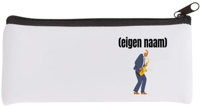 Akyol - man met saxofoon met eigen naam Etui - Muziek - muziek liefhebbers - iemand die houdt van saxofoons - verjaardag - cadeau - kado - 20 bij 9 cm