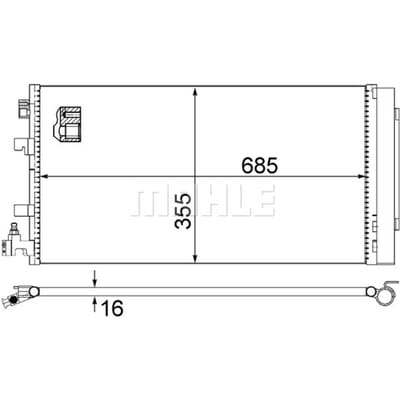 Condensator, airconditioner MAHLE AC 630 000S