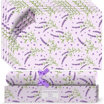 Lavendel Geurende Ladeschalen, Geurige Papieren Liner voor Lades en Kasten, Frisse Lucht voor Meubelopslag, 6 Vellen