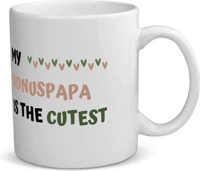Akyol - my bonuspapa is the cutest koffiemok - theemok - Papa - schattige bonusvader - vader cadeautjes - vaderdag - verjaardagscadeau - verjaardag - cadeau - geschenk - kado - gift - vader artikelen - 350 ML inhoud