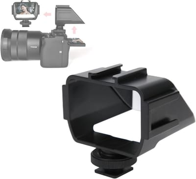 Selfie Camera met Flip Screen, Universele Cold Shoe Mount voor Microfoon en Verlichting voor Vloggen en Filmmaken met Spiegelloze Camera's