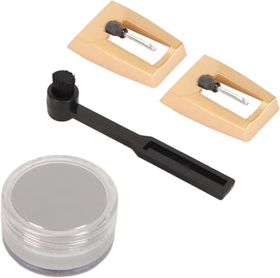 4-in-1 Naaldreinigingsset voor Platenspeler met Stylus Reinigingsgel, Naaldborstel en Vervangende Naald, Perfect voor Vinylliefhebbers en Geluidskwaliteit