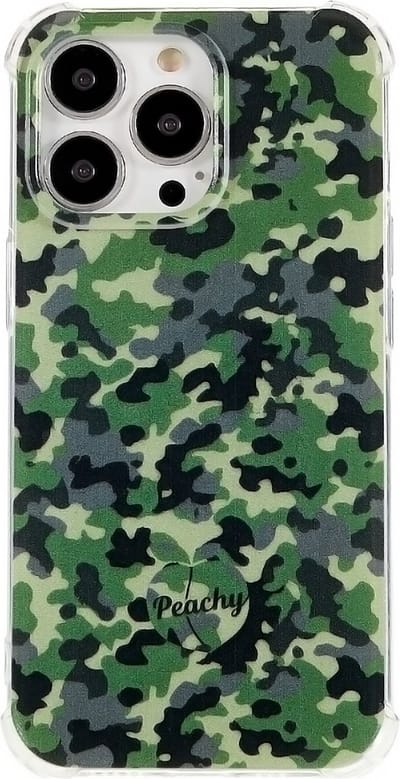 Peachy Leger Camouflage Survivor TPU hoesje geschikt voor iPhone 13 Pro - Army Groen