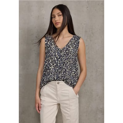 Gedessineerde blouse top