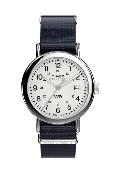 Timex Timex Weekender Quartz Analoog Horloge Blauw Kast: 100% Loodarm Messing | Armband: 100% Stof 37 TW2Y09000AJ