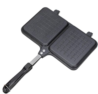 Tosti Maker - Sandwich Pers - Warme Broodjes - Dubbel Panelen - 36 x 25 cm - Zwart