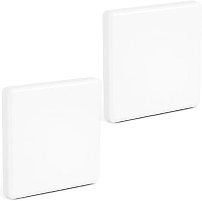 Blinddeksel voor ongebruikte stopcontacten of schakelaars, 8.6 x 8.7 cm, wit, inbouwdoos, set van 2, ideaal voor renovatie en interieurverbetering