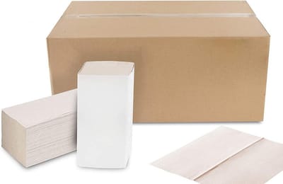 Premium Papieren Handdoeken - 5000 Vellen - 1-laags - 25x23 cm - ZZ/V-vouw - Geschikt voor Dispensers