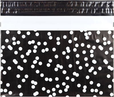 Verzendzakken voor Kleding - 100 stuks - 50x35.3cm - Zwart, Zwart-Wit, Print / Multi colour Verzendzakken Webshop - Verzendzakken plastic met plakstrip