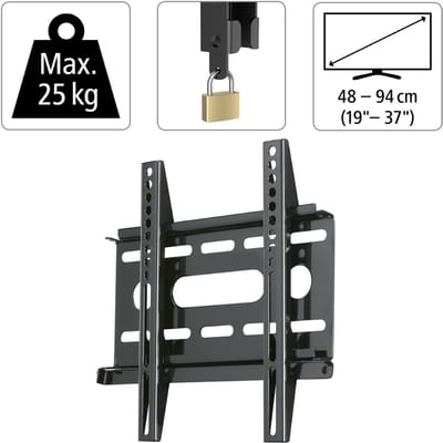 Hama TV-muurbeugel fix ultra plat 3 sterren zwart VESA 200x200 zwart