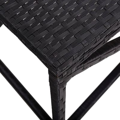 Comfortabele Buitenbank van Poly Rattan Zwart voor Tuin en Terras