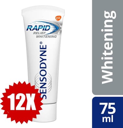 Sensodyne - Tandpasta - Rapid Relief - Whitening - 75ml x 12