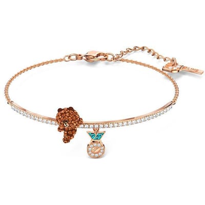 Swarovski Line Friends Bruine Beer Armband Damesarmband Roségoud 5520940 Box (Random Color) beige