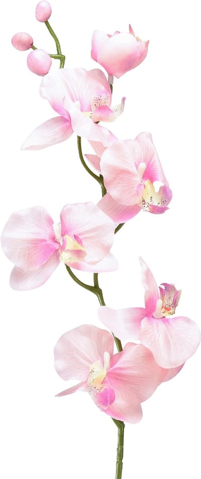 Orchidee Phalaenopsis kunst 6 bloemen roze 70cm