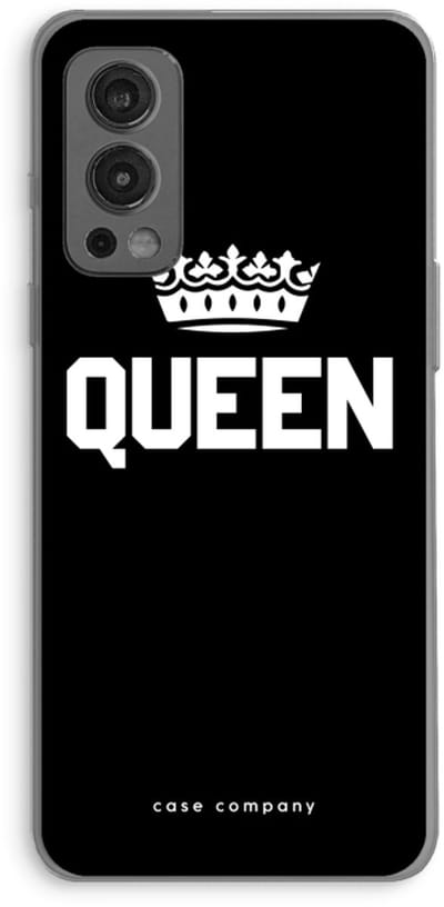 Case Company® - Hoesje geschikt voor OnePlus Nord 2 5G hoesje - Queen zwart - Soft Cover Telefoonhoesje - Bescherming aan alle Kanten en Schermrand