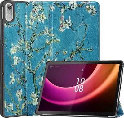 Hoes - Geschikt voor Lenovo Tab P11 (2e / 2nd Generatie) - Dun & Stevig - Trifold Bookcase - Hard Cover - Hardcover Book Case - Tablet Hoesje - Bloesem