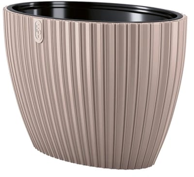 Vita bloempot Mika ovaal 40 taupe + voor binnen en buitenhuis + uv / vorstbestendig + binnenpot met handvaten