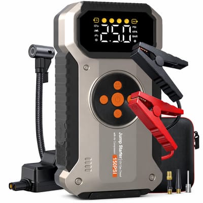 Oneproduct Jumpstarter 5000A - Accu Booster met Bandenpomp - Diesel en Benzine - 12V