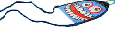 Halloween monster Kite vlieger - Blauw / Rood - Kunststof - l 20 x h 25 cm