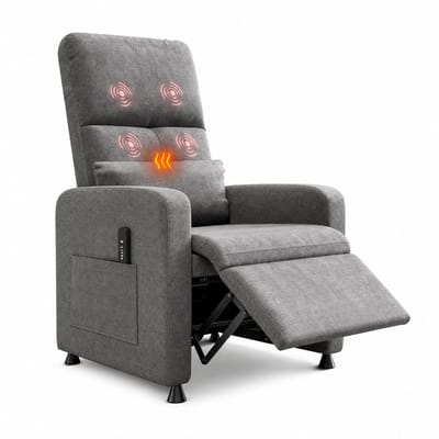 Solvix Massagestoel – Relaxfauteuil – Fauteuil Elektrisch – Zetel – Verstelbaar met Verwarming – Massagefunctie – Met Afstandsbediening – Modern Design – Voor Woonkamer en Kantoor