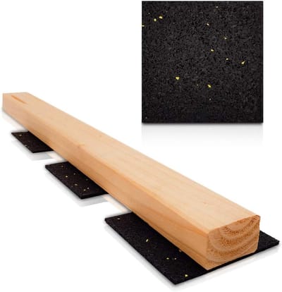 Terrastegels Rubbergranulaat - Onderbouw Pads - Terras Opbouwen - Trillingsdempend Geluid reducerend - 90 x 90 mm - Zwart