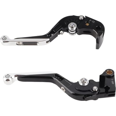 2 Stuks Rem-Koppelingshendels 6 Versnellingen Verstelbaar Opvouwbare Bedieningshendel voor CBR1000RR FIRE BLADE SP 2008 black