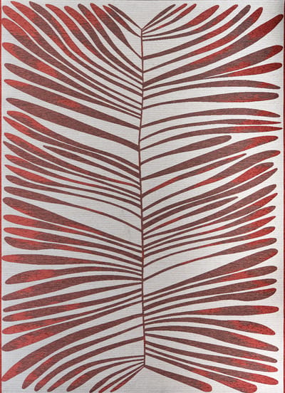 Acsento SalernoRougeCastille Vloerkleed - 160 x 230 cm - Rood,Grijs - Rechthoekig - Polypropylene, Polyester, Acryl - Keuken, Terras - Bloemen - Modern