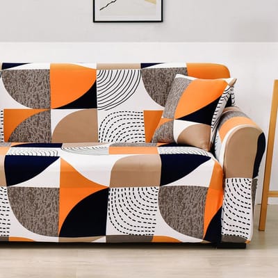 Rekbare Bankhoes Anti-vuil Spandex Bankhoes Meubelbeschermer Bankhoezen voor Woonkamer Slaapkamer Kantoor Huisdecoratie Small(90-140cm)1pc