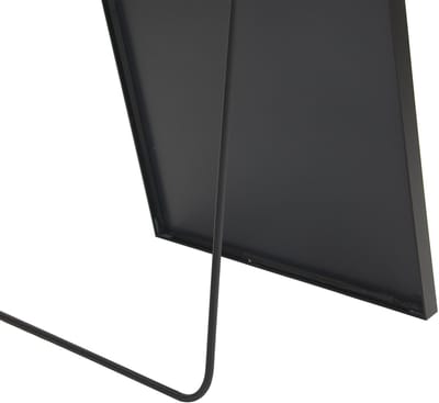 Gebogen staande spiegel 162x53 cm, gebogen spiegel, staande spiegel met standaard, zwarte spiegel, geschikt om te staan, op te hangen of tegen de muur te plaatsen voor slaapkamer, hal of voordeur