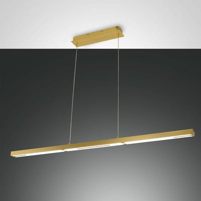 Fabas Luce Ling LED hanglamp, messing, uplight en downlight, dimbaar