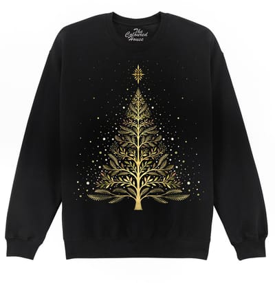 Kerstboom Christmas Night Glowing Tree The Coloured House Sweater 3XL
