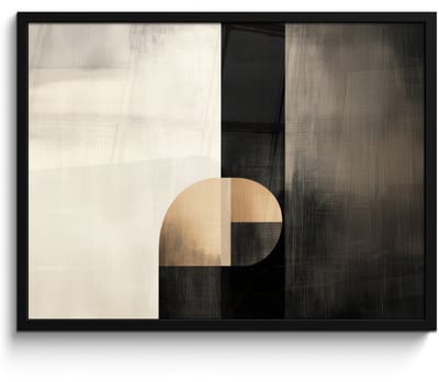 Poster in lijst - Fotolijst 70x50 cm - Posters - Vormen - Modern - Zwart - Posterlijst zwart - Decoratie - Wanddecoratie woonkamer - Muurdecoratie slaapkamer