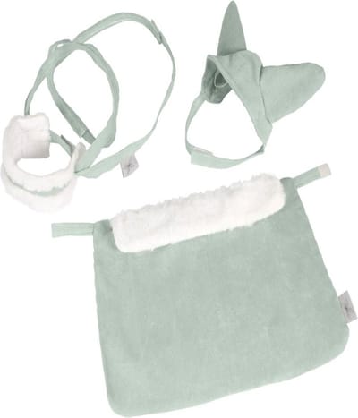 By Astrup Stokpaard Verkleedset - Deken, Halster en Muts - Dusty Groen - 3+ jaar