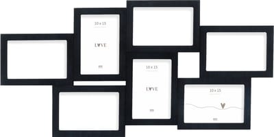 Deknudt Frames multifotolijst S68UC2 P7 - zwart - houtfineer - 7x 10x15 cm
