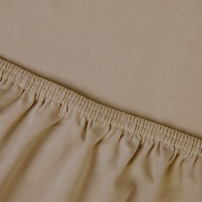 Kayori Edo Hoeslaken Katoensatijn - 80-90x200cm - Matrasdikte 35cm - Rondom Elastiek - Biologisch Katoen - Bruin