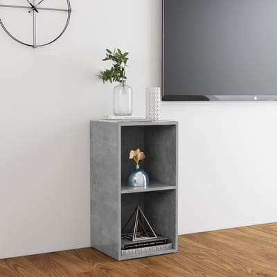 vidaXL - Tv-meubel - 72x35x36,5 - cm - bewerkt - hout - betongrijs
