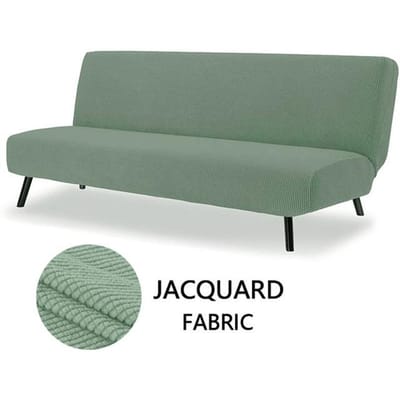 Slaapbankhoes Poolvlies Stof voor Woonkamer Bankhoes Stretch Overtrekken Elastische Stretch Armloze Slaapbankhoes voor Thuis S Size