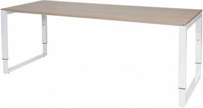 Verstelbaar Bureau - Plus 200x80 Havana Kersen - wit frame