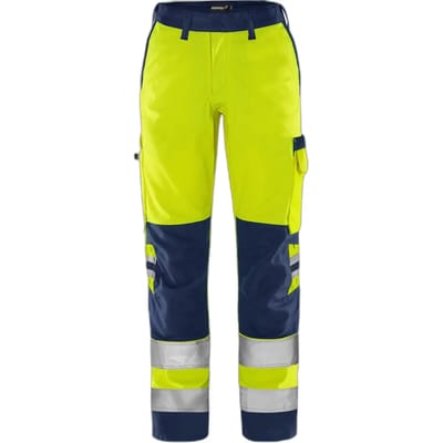 Hoog zichtbaarheid werkbroek klasse 2 dames Fristads Green 2642 GPLU
