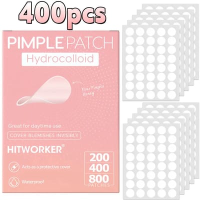 Acne stickers - Hydrogel pleisters, 400 stuks/doos diepte reinigende pleisters, puisjes stickers, bedekkende pleisters, geschikt voor alle Lichtbeige, essentiël