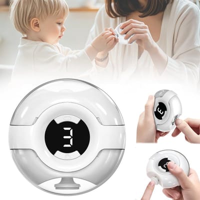Electric Nail Trimmers for Seniors – Rechargeable Electric Toenail Clippers for Seniors & Adults – Smart Safety Nail Cutter for Thick Nails & Toenails – Electric Nail Polisher (White)