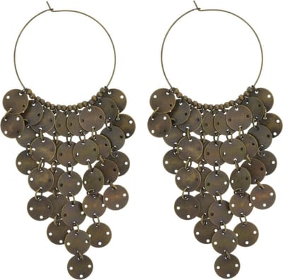 Behave - Oorringen - Oud Vintage Goud Kleur - Met Ronde Hangertjes - Nikkelvrij