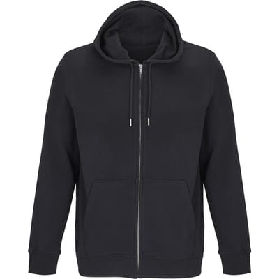 SOLS Calipso Full Zip Hoodie voor volwassenen (Zwart)