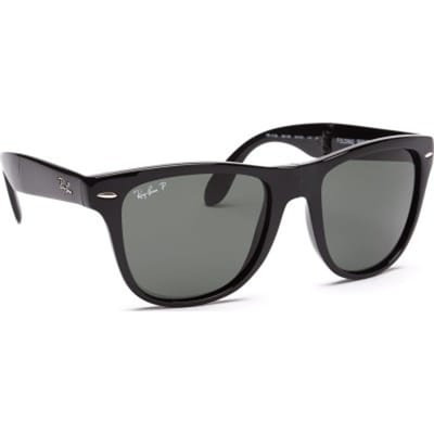 Ray-Ban Zonnebril Vouwbare Wayfarer 4105 Zwart Groen Gepolariseerd 601/58 54mm