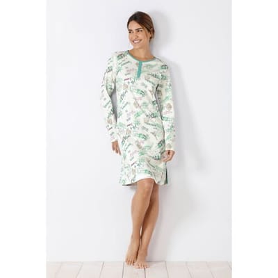 Paris dames nachthemd Hajo - Blauw - Maat - 36/38
