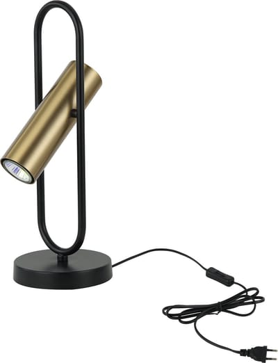 Chericoni Reggio Tafellamp - GU10 - Hoogte 41,5 cm - Zwart en Goud